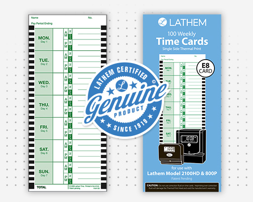 Paper Time Cards| Lathem